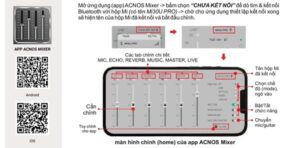 Micro kèm vang Acnos Mi30U Pro điều khiển dễ dàng